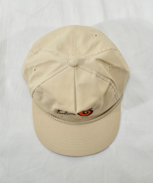VINTAGE（ヴィンテージ）の「【ヴィンテージ古着】Big PRODUCTS 6パネル CAP スナップバックキャップ 帽子（キャップ・メンズ・ベージュ・ONE SIZE）」の5枚目の写真