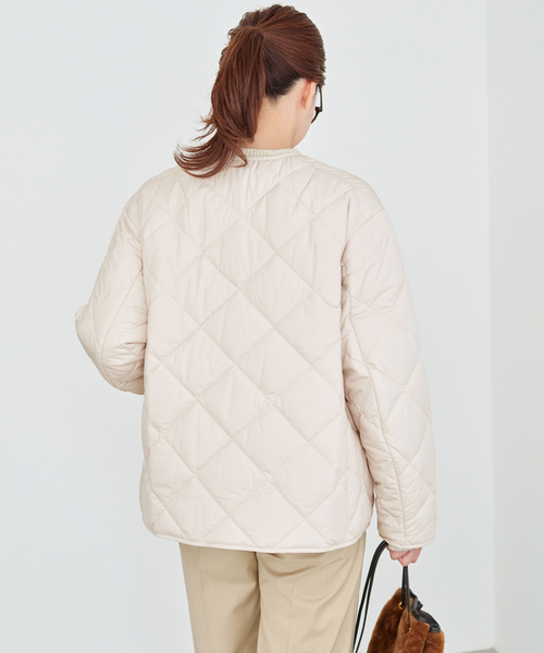 キルティングカラーレスジャケット