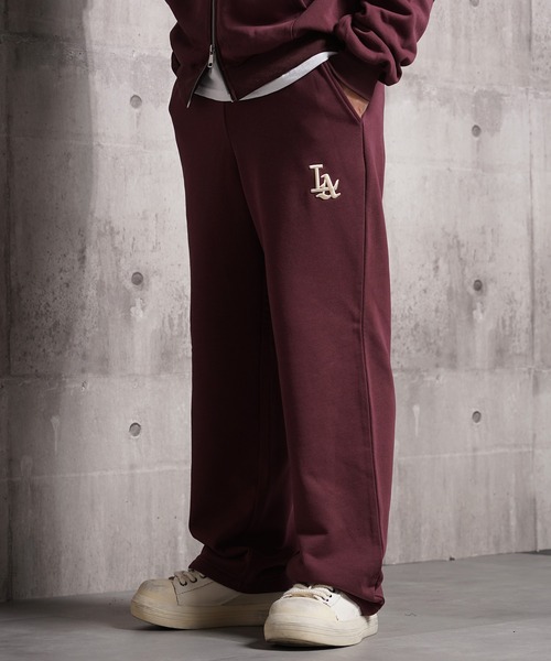 STAY GOLD（ステイゴールド）の「【STAYGOLD】 LAロゴ刺繍 スウェットパンツ【セットアップ可能】/ LA Logo Embroidered Sweatpants（スウェットパンツ・メンズ・ホワイト/ブラウン/グリーン/グレー/ブルー/ブラック/ホワイト系/ボルドー/ネイビー・FREE/M/L）」の9枚目の写真