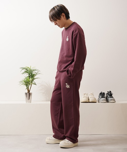 STAYGOLD】 LAロゴ刺繍 スウェットパンツ【セットアップ可能】/ LA