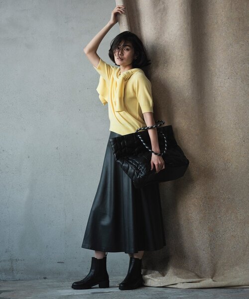 OPAQUE.CLIP(オペークドットクリップ)の「◆【大草直子さんコラボ】サイドゴアブーツ(ブーツ・レディース・ブラック/ホワイト・01/02/03)」の17枚目の写真