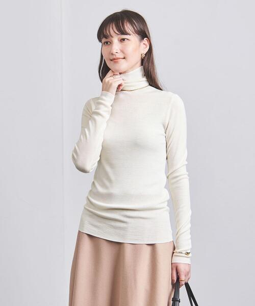 W18Gフィットリブタートルネックニット