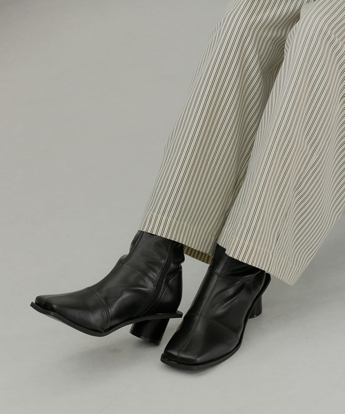 KBF（ケイビーエフ）の「パッチワークストレッチブーツ（ブーツ・レディース・ブラック/オフホワイト/マスタード・36/38/37）」の10枚目の写真