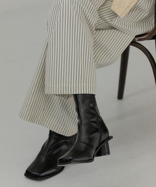 KBF（ケイビーエフ）の「パッチワークストレッチブーツ（ブーツ・レディース・ブラック/オフホワイト/マスタード・36/38/37）」の11枚目の写真