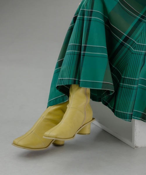 KBF（ケイビーエフ）の「パッチワークストレッチブーツ（ブーツ・レディース・ブラック/オフホワイト/マスタード・36/38/37）」の14枚目の写真