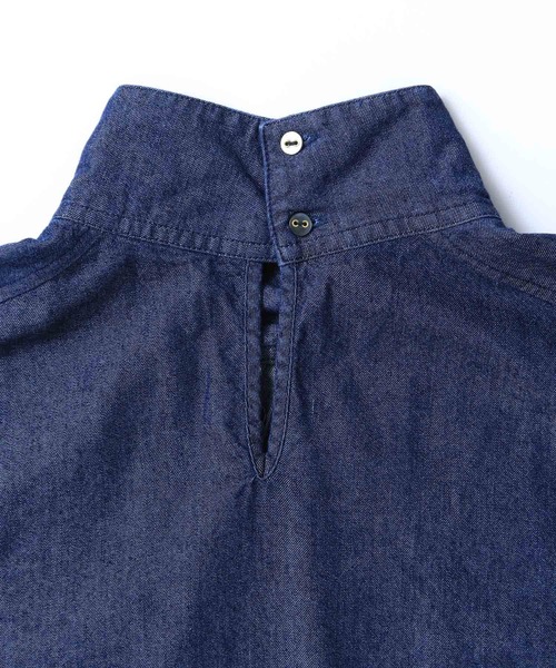 hunch（ハンチ）の「リボンタイ付クラシカルハイネックブラウス l 上品 きれいめ 無地 ボリューム袖 オケージョン 入学式 卒業式（シャツ/ブラウス・レディース・ネイビー・FREE）」の19枚目の写真