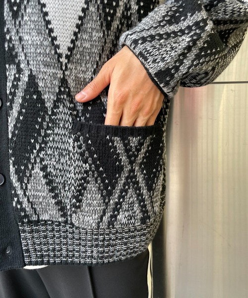 CIAOPANIC（チャオパニック）の「3Dニットカーディガン（カーディガン/ボレロ・メンズ・ブラック/ネイビー・MEDIUM/LARGE）」の14枚目の写真