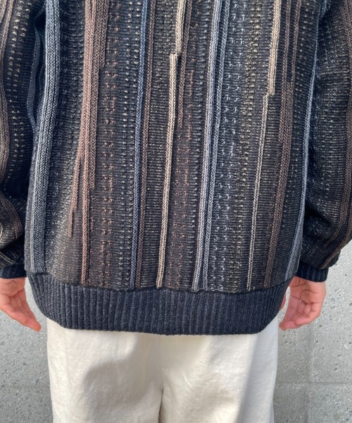 CIAOPANIC（チャオパニック）の「3Dニットカーディガン（カーディガン/ボレロ・メンズ・ブラック/ネイビー・MEDIUM/LARGE）」の12枚目の写真