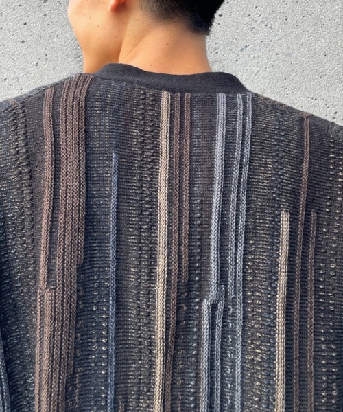 CIAOPANIC（チャオパニック）の「3Dニットカーディガン（カーディガン/ボレロ・メンズ・ブラック/ネイビー・MEDIUM/LARGE）」の6枚目の写真