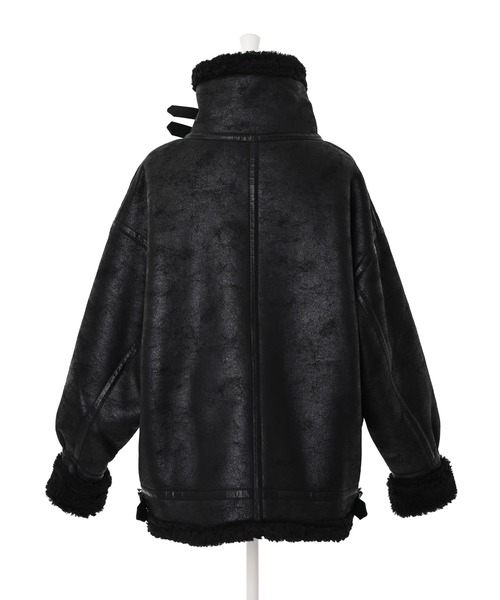 Narcissus（ナルシス）の「【MIDVEIN】ボアムートンコート（ムートンコート・レディース・ブラック・FREE）」の12枚目の写真