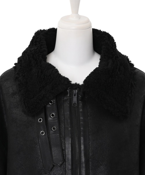Narcissus（ナルシス）の「【MIDVEIN】ボアムートンコート（ムートンコート・レディース・ブラック・FREE）」の2枚目の写真