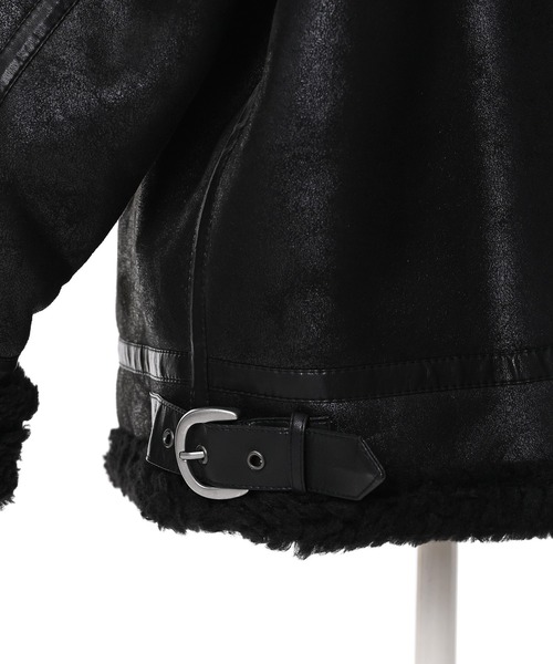 Narcissus（ナルシス）の「【MIDVEIN】ボアムートンコート（ムートンコート・レディース・ブラック・FREE）」の6枚目の写真