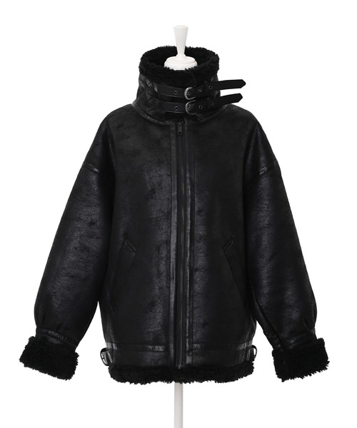 Narcissus（ナルシス）の「【MIDVEIN】ボアムートンコート（ムートンコート・レディース・ブラック・FREE）」の7枚目の写真