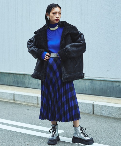 Narcissus（ナルシス）の「【MIDVEIN】ボアムートンコート（ムートンコート・レディース・ブラック・FREE）」の3枚目の写真