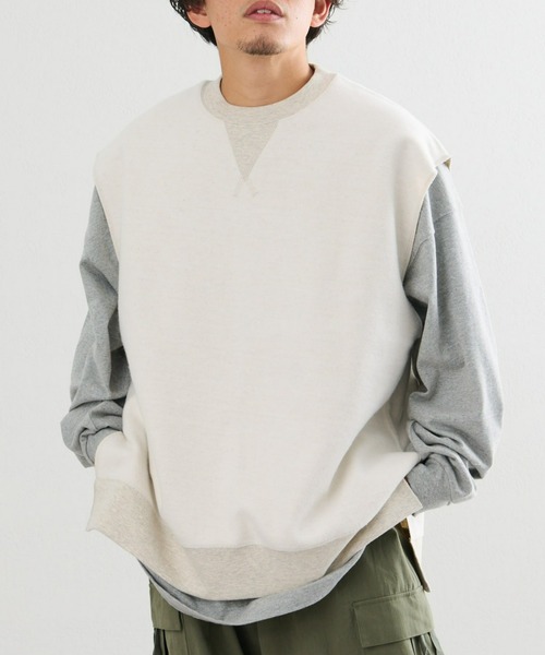 CIAOPANIC TYPY（チャオパニックティピー）の「オーバーサイズ裏起毛裏使いリバーシブルベスト（ベスト・メンズ・ブラック/サックスブルー/グリーン/アイボリー・ONE SIZE）」の2枚目の写真