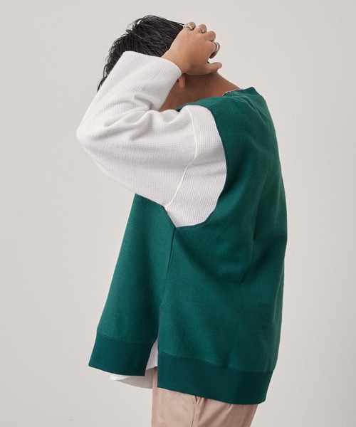 CIAOPANIC TYPY（チャオパニックティピー）の「オーバーサイズ裏起毛裏使いリバーシブルベスト（ベスト・メンズ・ブラック/サックスブルー/グリーン/アイボリー・ONE SIZE）」の7枚目の写真