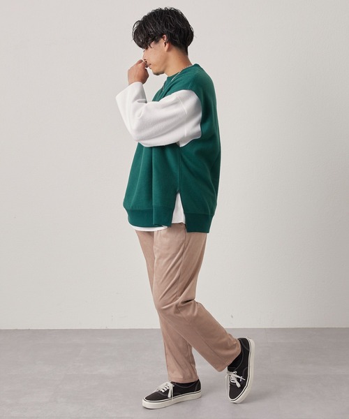 CIAOPANIC TYPY（チャオパニックティピー）の「オーバーサイズ裏起毛裏使いリバーシブルベスト（ベスト・メンズ・ブラック/サックスブルー/グリーン/アイボリー・ONE SIZE）」の11枚目の写真