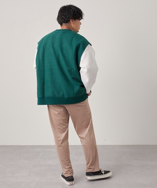 CIAOPANIC TYPY（チャオパニックティピー）の「オーバーサイズ裏起毛裏使いリバーシブルベスト（ベスト・メンズ・ブラック/サックスブルー/グリーン/アイボリー・ONE SIZE）」の13枚目の写真