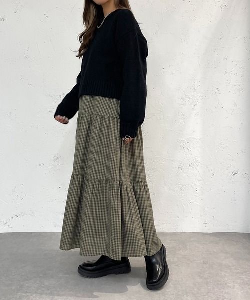 apres jour mignon(アプレジュールミニョン)の「ショートニットプルオーバー【ZOZOTOWN限定アイテム】(ニット/セーター・レディース・オレンジ/ブルー/ベージュ/アイボリー/ブラック・X-LARGE/フリー)」の17枚目の写真