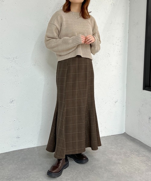 apres jour mignon(アプレジュールミニョン)の「ショートニットプルオーバー【ZOZOTOWN限定アイテム】(ニット/セーター・レディース・オレンジ/ブルー/ベージュ/アイボリー/ブラック・X-LARGE/フリー)」の22枚目の写真