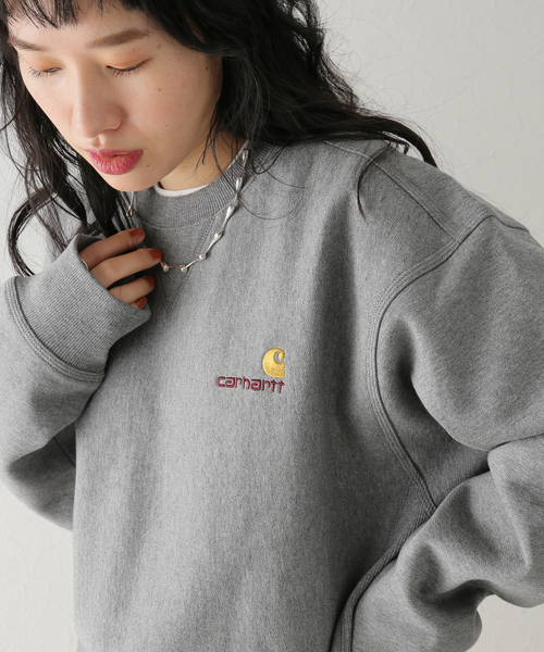 Carhartt WIP（カーハートダブリューアイピー）の「【CARHARTT WIP / カーハート ダブリューアイピー】AMERICAN SCRIPT SWEATSHIRT（スウェット・レディース・ボルドー/ホワイト/グレー・FREE）」の18枚目の写真