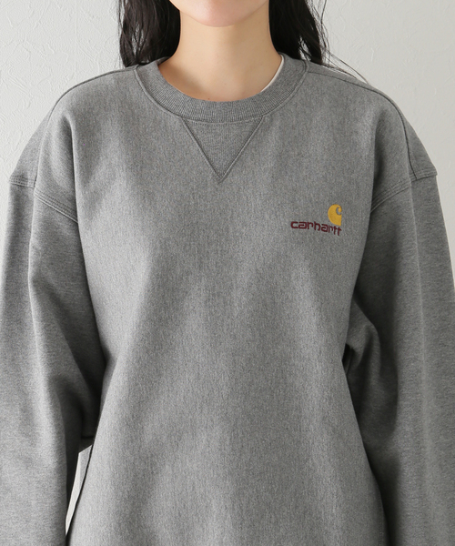Carhartt WIP（カーハートダブリューアイピー）の「【CARHARTT WIP / カーハート ダブリューアイピー】AMERICAN SCRIPT SWEATSHIRT（スウェット・レディース・ボルドー/ホワイト/グレー・FREE）」の9枚目の写真