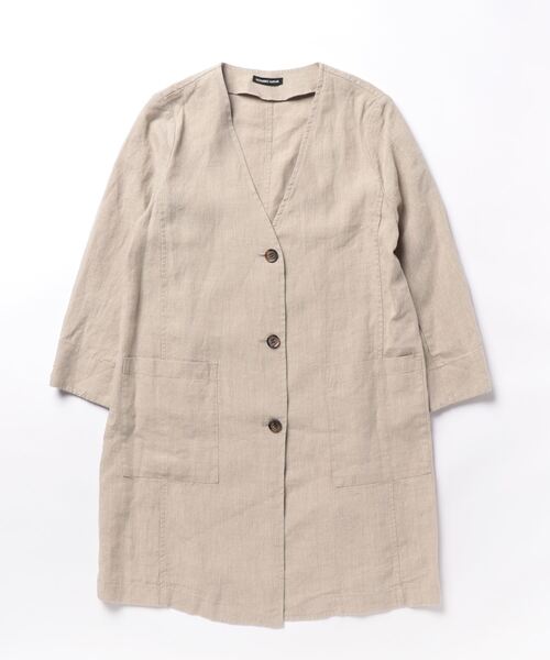 フレンチリネン Vカラーコート | NOMBRE IMPAIR