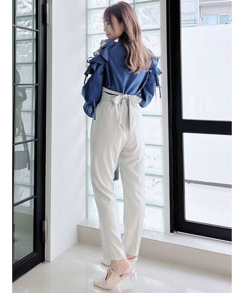 dazzlin（ダズリン）の「チビボタンバックリボンパンツ（その他パンツ・レディース・ピンク/ブルー/ベージュ・SMALL/MEDIUM/X-SMALL）」の15枚目の写真