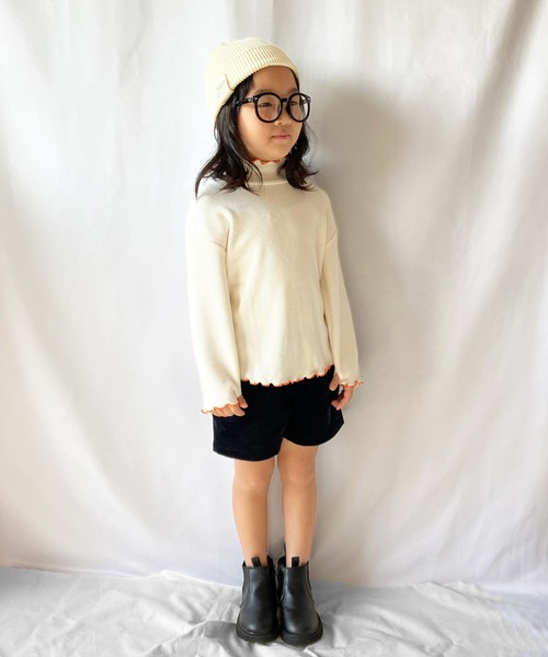CIAOPANIC TYPY(チャオパニックティピー)の「【KIDS】【セットアップ対応】リブ配色メロウタートル(Tシャツ/カットソー・キッズ・アイボリー/グレー/イエロー/ブラック・S/XXL/XL/L/M)」の6枚目の写真