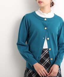 DRESKIP | ゴールド釦クルーネックカーディガン(カーディガン/ボレロ)