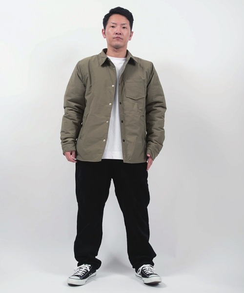 Alil（アリル）の「【Alil】アリル ミリタリー 中綿 ルーズシルエット シャツジャケット 大人カジュアル（ブルゾン・メンズ・ブラック/グレー/カーキ・SMALL/LARGE/MEDIUM）」の3枚目の写真