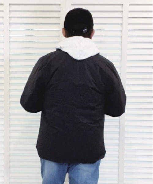 Alil（アリル）の「【Alil】アリル ミリタリー 中綿 ルーズシルエット シャツジャケット 大人カジュアル（ブルゾン・メンズ・ブラック/グレー/カーキ・SMALL/LARGE/MEDIUM）」の6枚目の写真