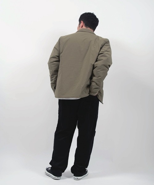 Alil（アリル）の「【Alil】アリル ミリタリー 中綿 ルーズシルエット シャツジャケット 大人カジュアル（ブルゾン・メンズ・ブラック/グレー/カーキ・SMALL/LARGE/MEDIUM）」の19枚目の写真