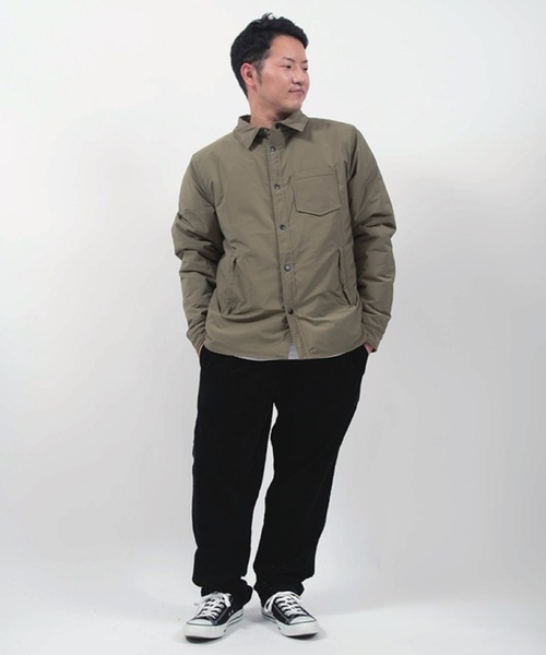 Alil（アリル）の「【Alil】アリル ミリタリー 中綿 ルーズシルエット シャツジャケット 大人カジュアル（ブルゾン・メンズ・ブラック/グレー/カーキ・SMALL/LARGE/MEDIUM）」の18枚目の写真