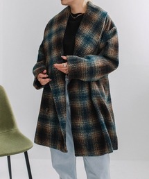 Flugge | check shawl collar middle CT/チェック柄ショールカラーミドルコート(その他アウター)