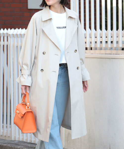 NOLLEY’S Sophi（ノーリーズソフィ）の「LIMONTAタフタトレンチコート（トレンチコート・レディース・ベージュ/ネイビー・36/38）」の15枚目の写真