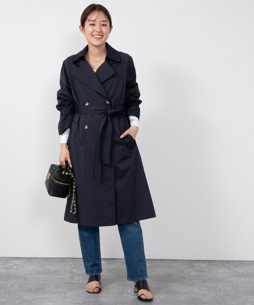 NOLLEY’S Sophi（ノーリーズソフィ）の「LIMONTAタフタトレンチコート（トレンチコート・レディース・ベージュ/ネイビー・36/38）」の7枚目の写真