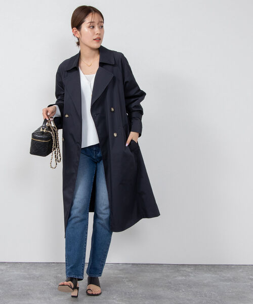 NOLLEY’S Sophi（ノーリーズソフィ）の「LIMONTAタフタトレンチコート（トレンチコート・レディース・ベージュ/ネイビー・36/38）」の21枚目の写真