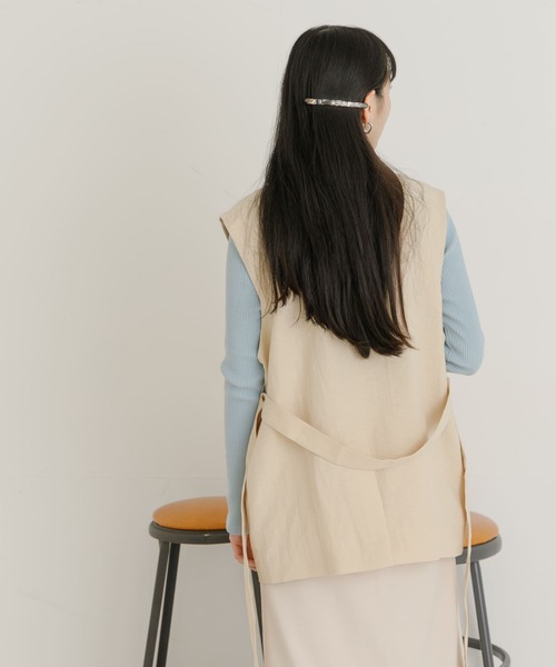 UR Lab.（アーバンリサーチラボ）の「ベルト付きベスト（ベスト・レディース・ダークブラウン/ベージュ/モカ・FREE）」の6枚目の写真