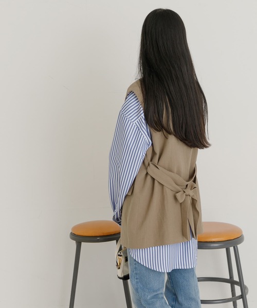 UR Lab.（アーバンリサーチラボ）の「ベルト付きベスト（ベスト・レディース・ダークブラウン/ベージュ/モカ・FREE）」の10枚目の写真