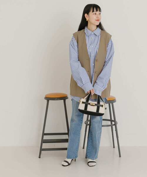 UR Lab.（アーバンリサーチラボ）の「ベルト付きベスト（ベスト・レディース・ダークブラウン/ベージュ/モカ・FREE）」の11枚目の写真