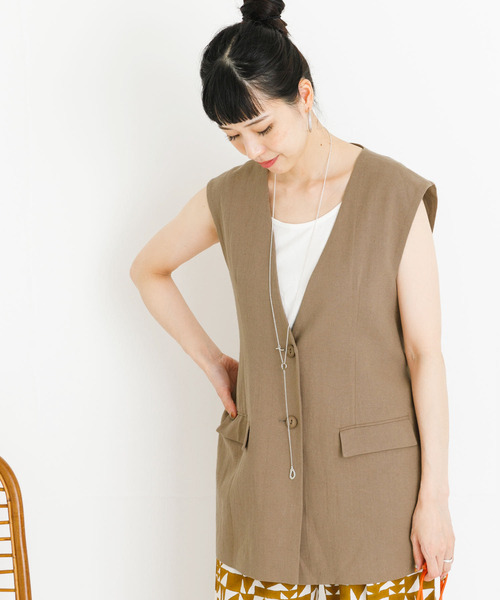 UR Lab.（アーバンリサーチラボ）の「ベルト付きベスト（ベスト・レディース・ダークブラウン/ベージュ/モカ・FREE）」の12枚目の写真