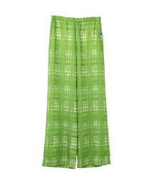 Random Check Printed Gather Pants