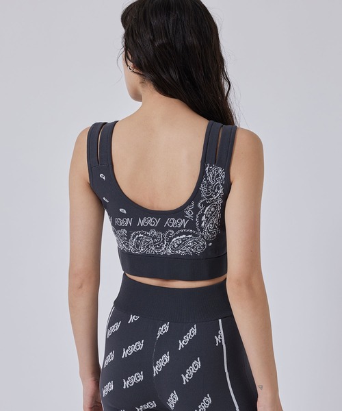 NERGY（ナージー）の「バンダナニットブラトップ（スポーツブラ・レディース・ピンク/スミクロ・S/M）」の8枚目の写真