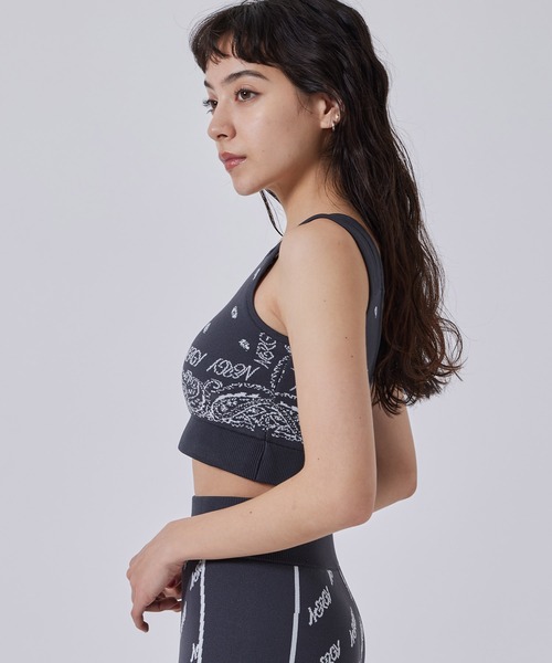 NERGY（ナージー）の「バンダナニットブラトップ（スポーツブラ・レディース・ピンク/スミクロ・S/M）」の9枚目の写真