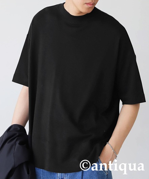 antiqua(アンティカ)の「ベーシックスムース生地Tシャツ(Tシャツ/カットソー・レディース・ブラック/ホワイト/グレイッシュベージュ・FREE)」の15枚目の写真
