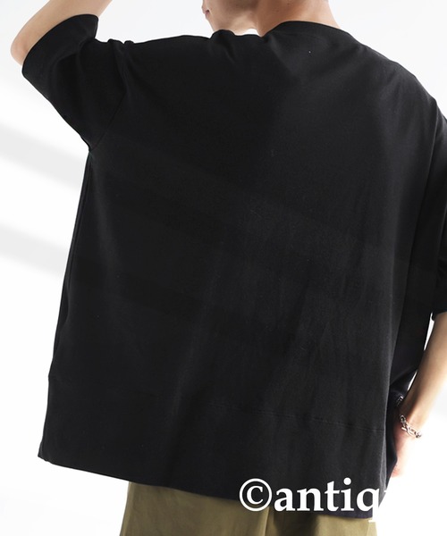 antiqua(アンティカ)の「ベーシックスムース生地Tシャツ(Tシャツ/カットソー・レディース・ブラック/ホワイト/グレイッシュベージュ・FREE)」の19枚目の写真