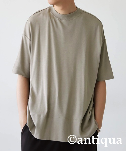 antiqua(アンティカ)の「ベーシックスムース生地Tシャツ(Tシャツ/カットソー・レディース・ブラック/ホワイト/グレイッシュベージュ・FREE)」の21枚目の写真