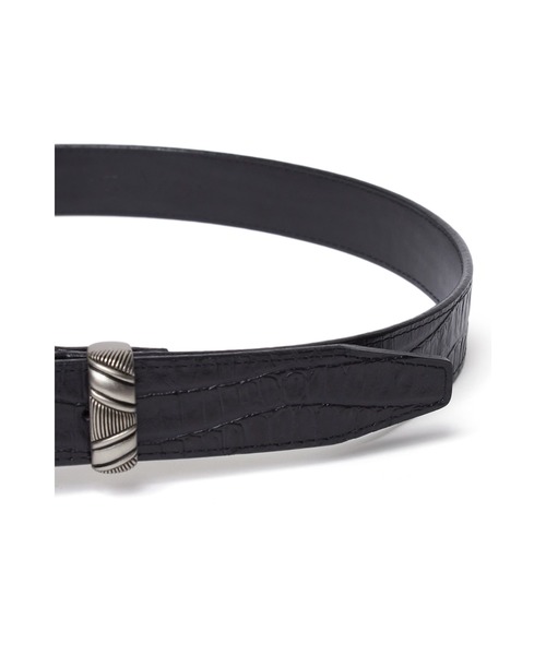 TORNADO MART(トルネードマート)の「TORNADO MART∴カイマンエンボスベルト(ベルト・メンズ・ブラック/ダークグリーン・M/L)」の4枚目の写真