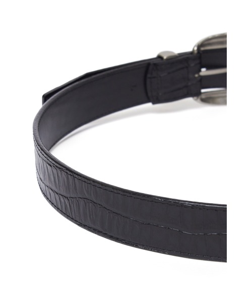 TORNADO MART(トルネードマート)の「TORNADO MART∴カイマンエンボスベルト(ベルト・メンズ・ブラック/ダークグリーン・M/L)」の5枚目の写真